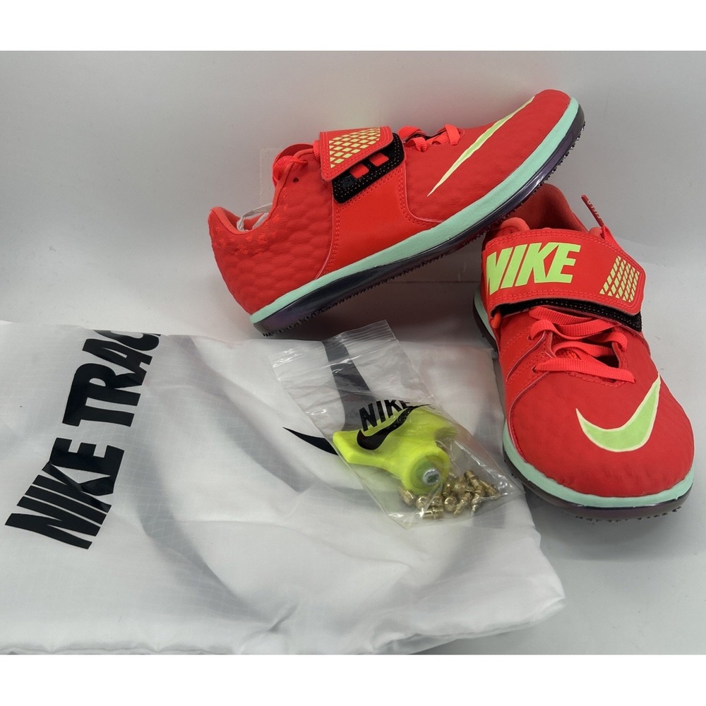 Nike High Jump Elite Bright Crimson Track Spikes FZ9636-600 Boys Size 4 NEW